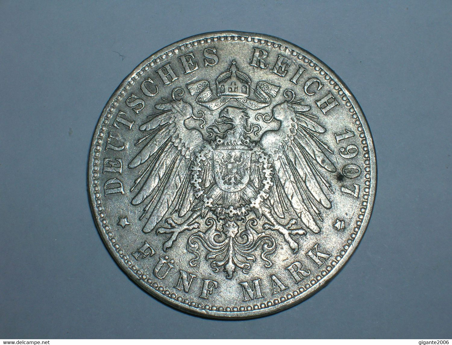 ALEMANIA/HAMBURGO 5 MARCOS 1907 (3758) - 2, 3 & 5 Mark Silber