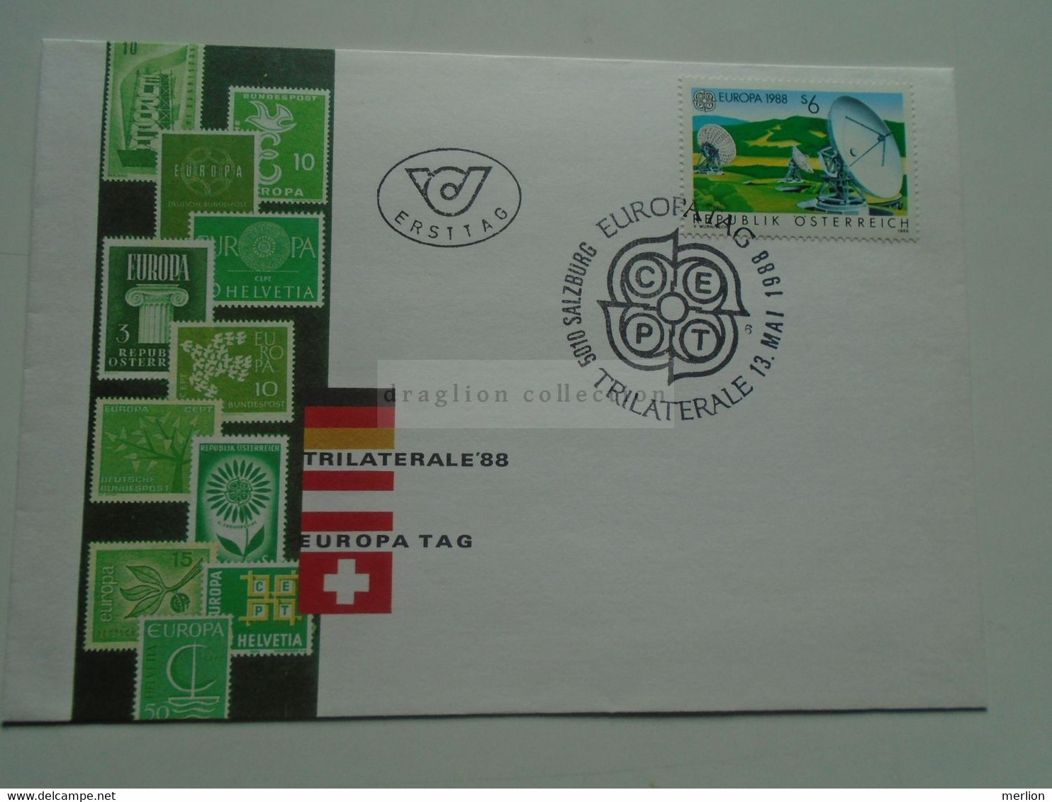 AV669.6   Austria Österreich  -  FDC Europa1988  Sonderstempel  - Trilaterale Ersttag CEPT - Cartas & Documentos