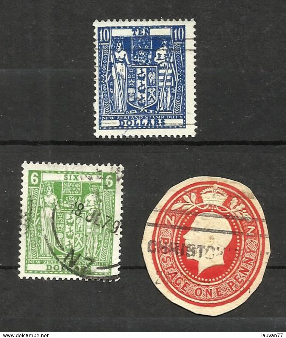 Nouvelle-Zelande Fiscaux N°73 Cote 11 Euros (71 Légèrement Plié Et L'autre Offerts) - Postal Fiscal Stamps