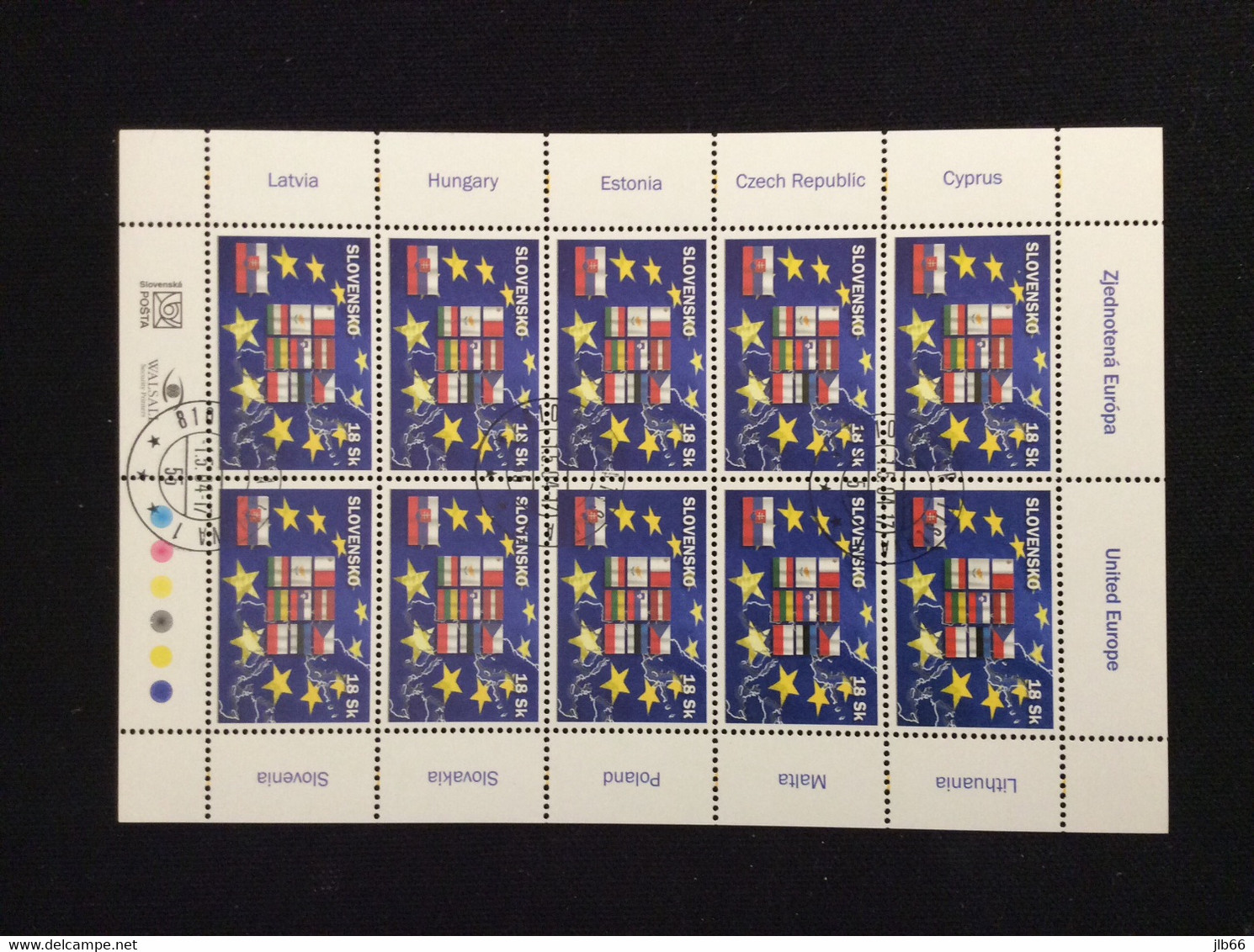 Bloc Oblitéré De 10 Timbres Europe 2004  YT 417 Neuf /  Sheet  2004 Used Mi 484  Europa Union - Used Stamps