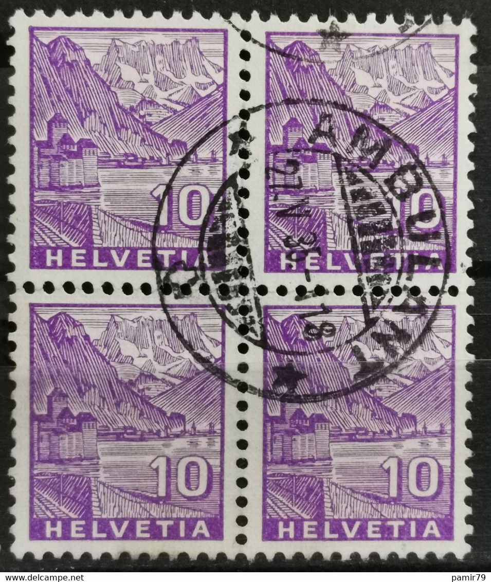 1934 Schloss Chillon Viererblock MiNr: 272 - Autres & Non Classés