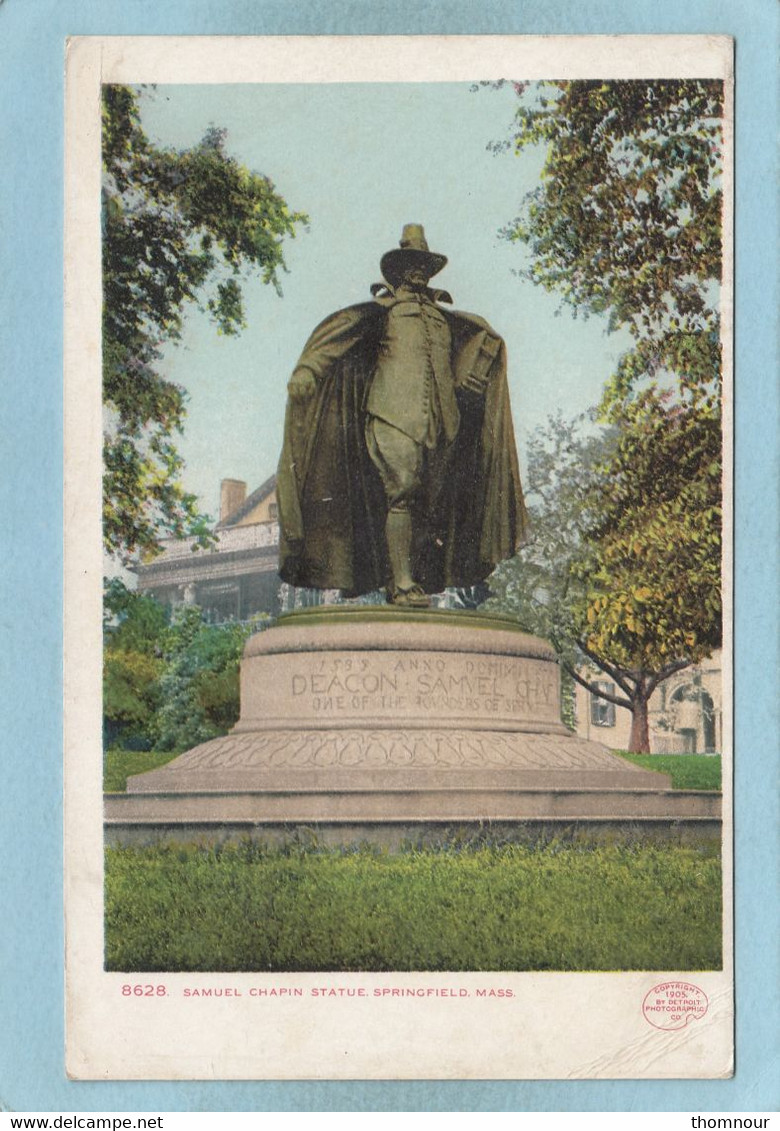 SPRINGFIELD  -  SAMUEL  CHAPIN  STATUE   - - Springfield