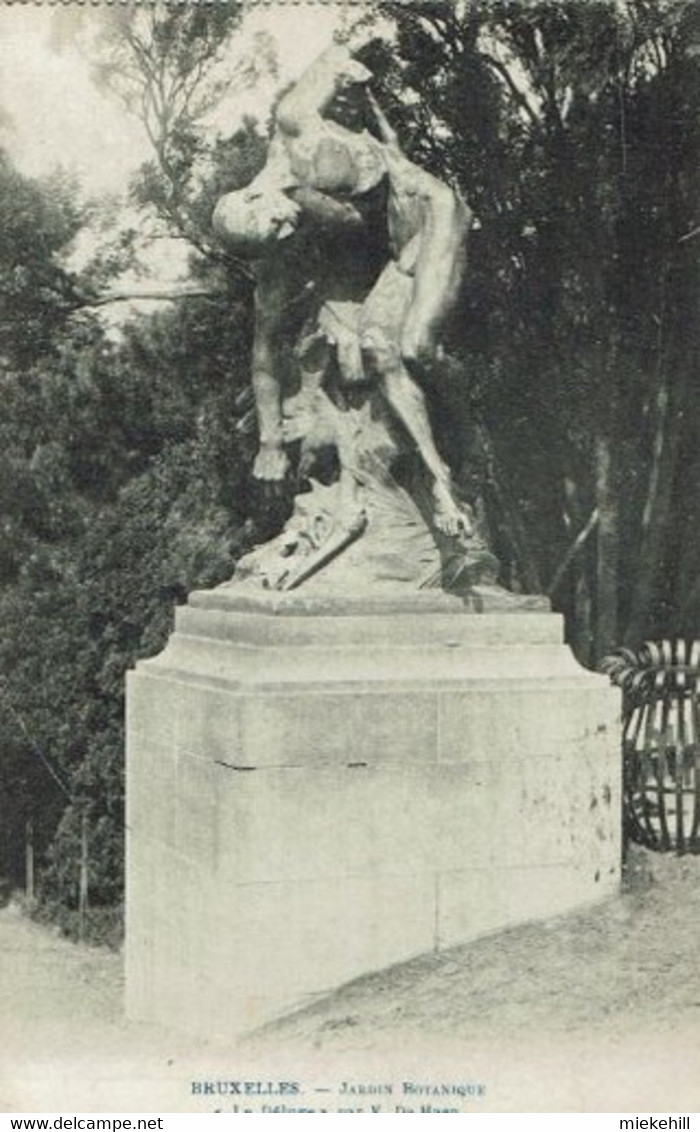 SAINT JOSSE TEN NOODE-JARDIN BOTANIQUE-STATUE LE DELUGE- DE HAEN-VERSO INAUGURATION PALAIS DES BEAUX ARTS - St-Josse-ten-Noode - St-Joost-ten-Node