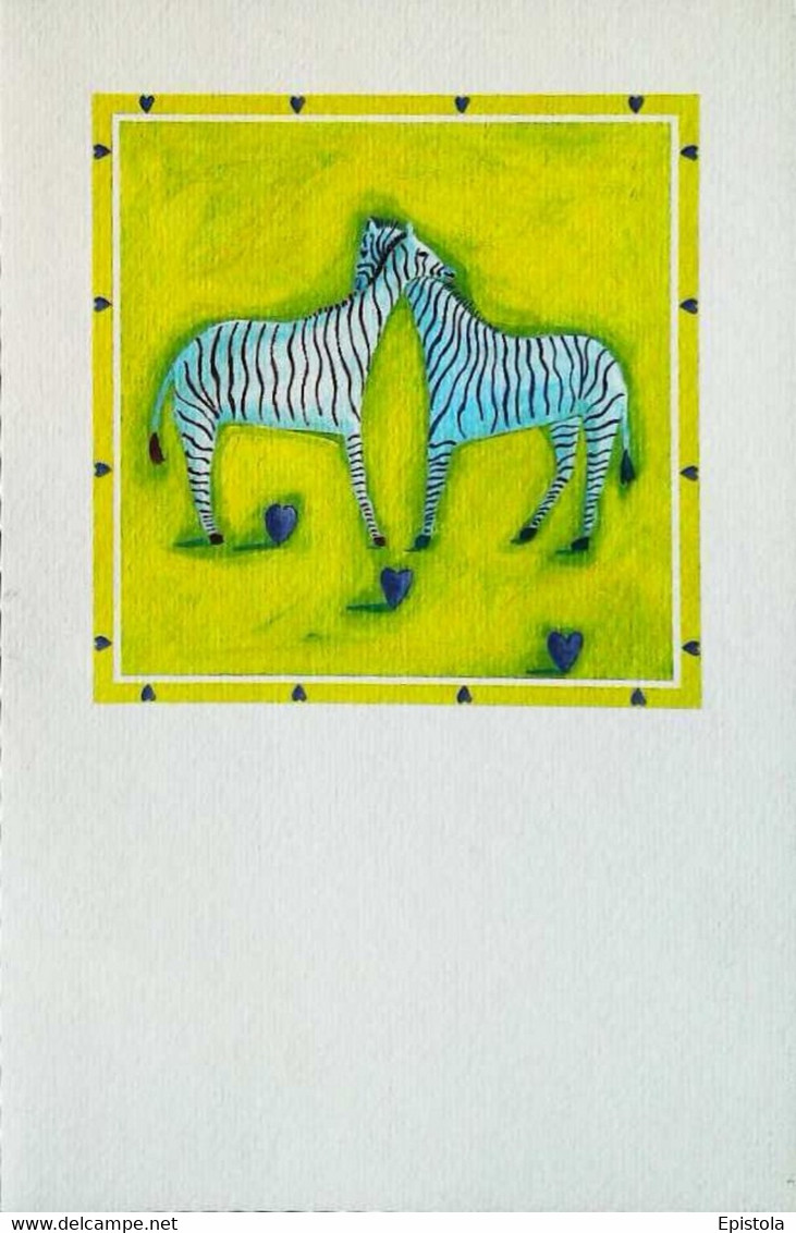 ► Zèbres Illustration Carte Non écrite - Zebra's