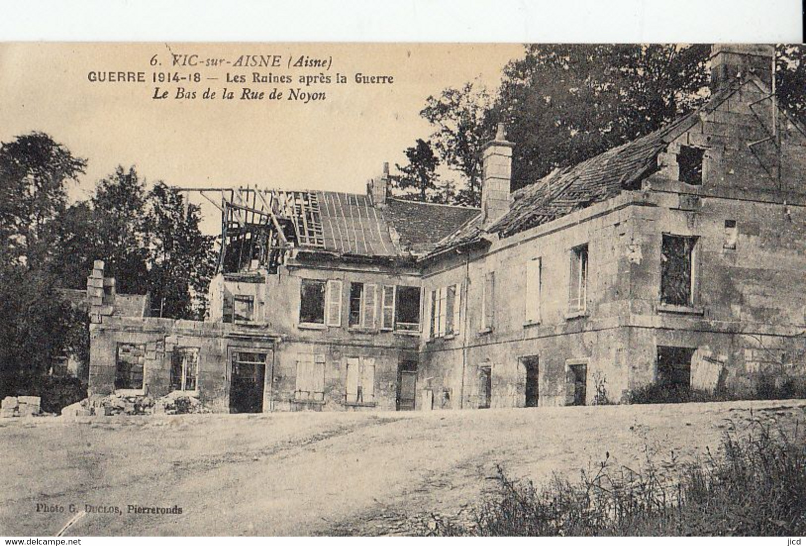 02-vic Sur Aisne  Les Ruines Apres La Guerre  Le Bas De La Rue De Noyon - Vic Sur Aisne