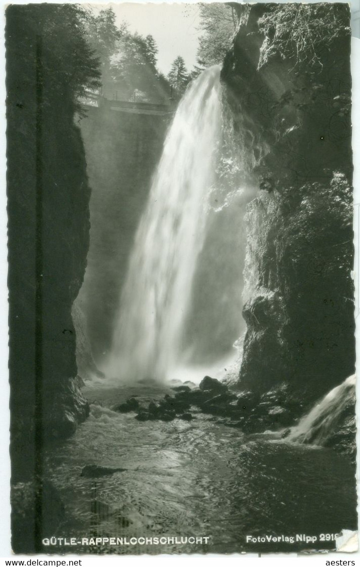 Dornbirn 1956; Gütle-Rappenlochschlucht - Gelaufen. (J. Nipp - Lustenau) - Dornbirn