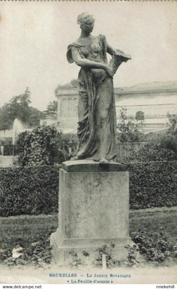 SAINT JOSSE TEN NOODE-JARDIN BOTANIQUE-STATUE "LA FEUILLE D'ACANTE" - St-Josse-ten-Noode - St-Joost-ten-Node