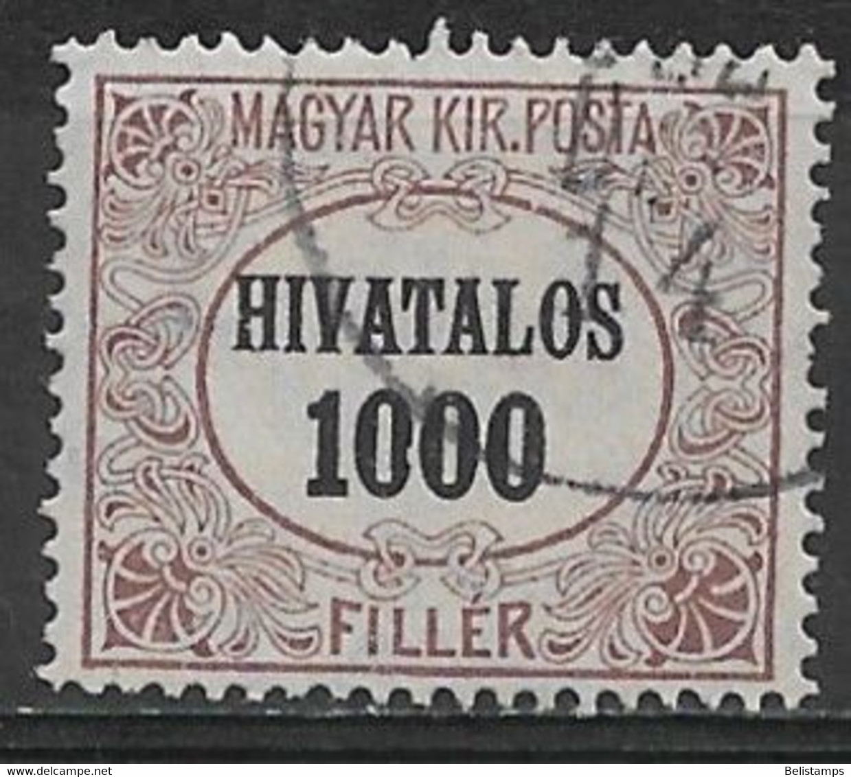 Hungary 1922. Scott #O20 (M) Official Stamp - Officials