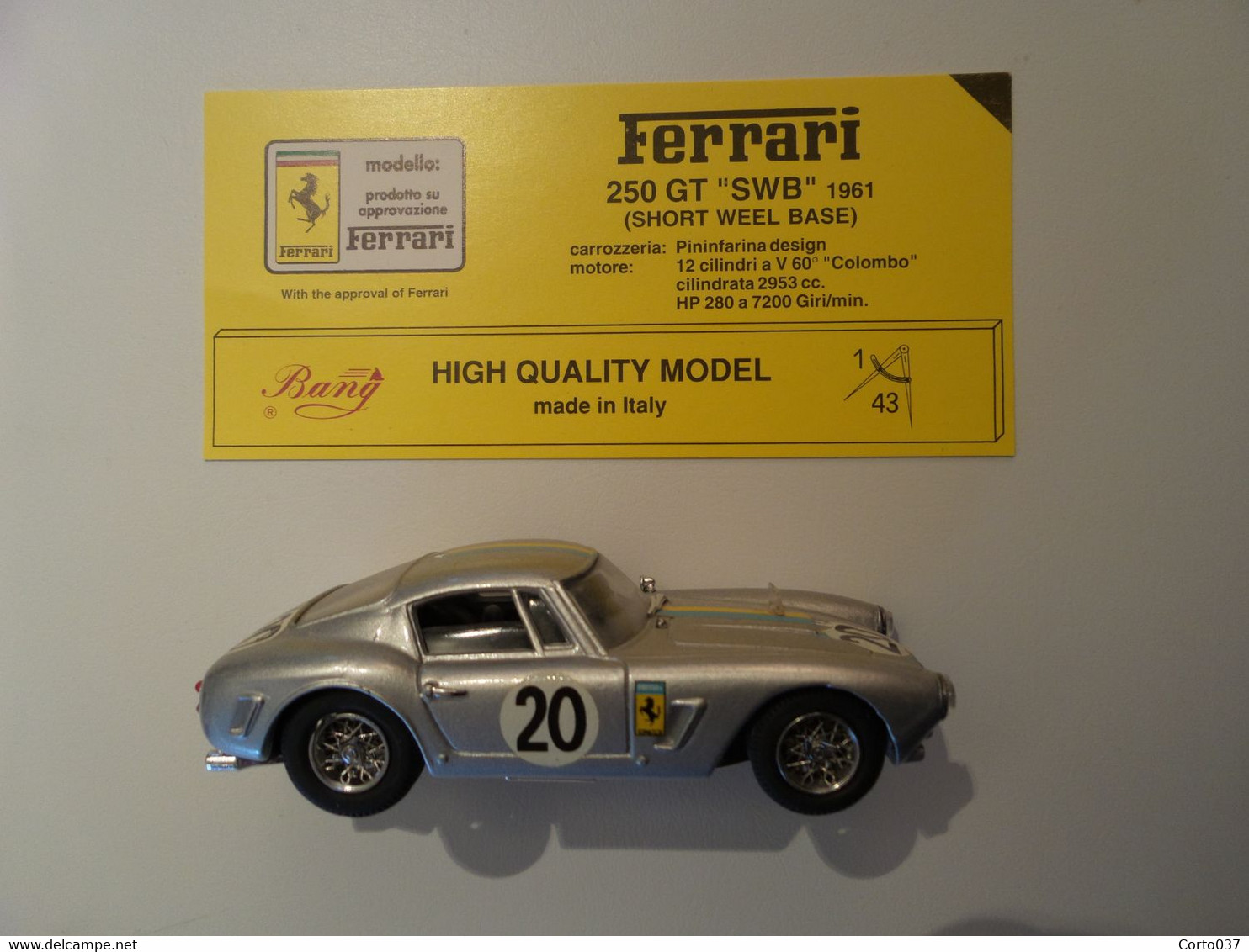 250gt "Swb" 1961 Bang 1/43-Bang - Bang