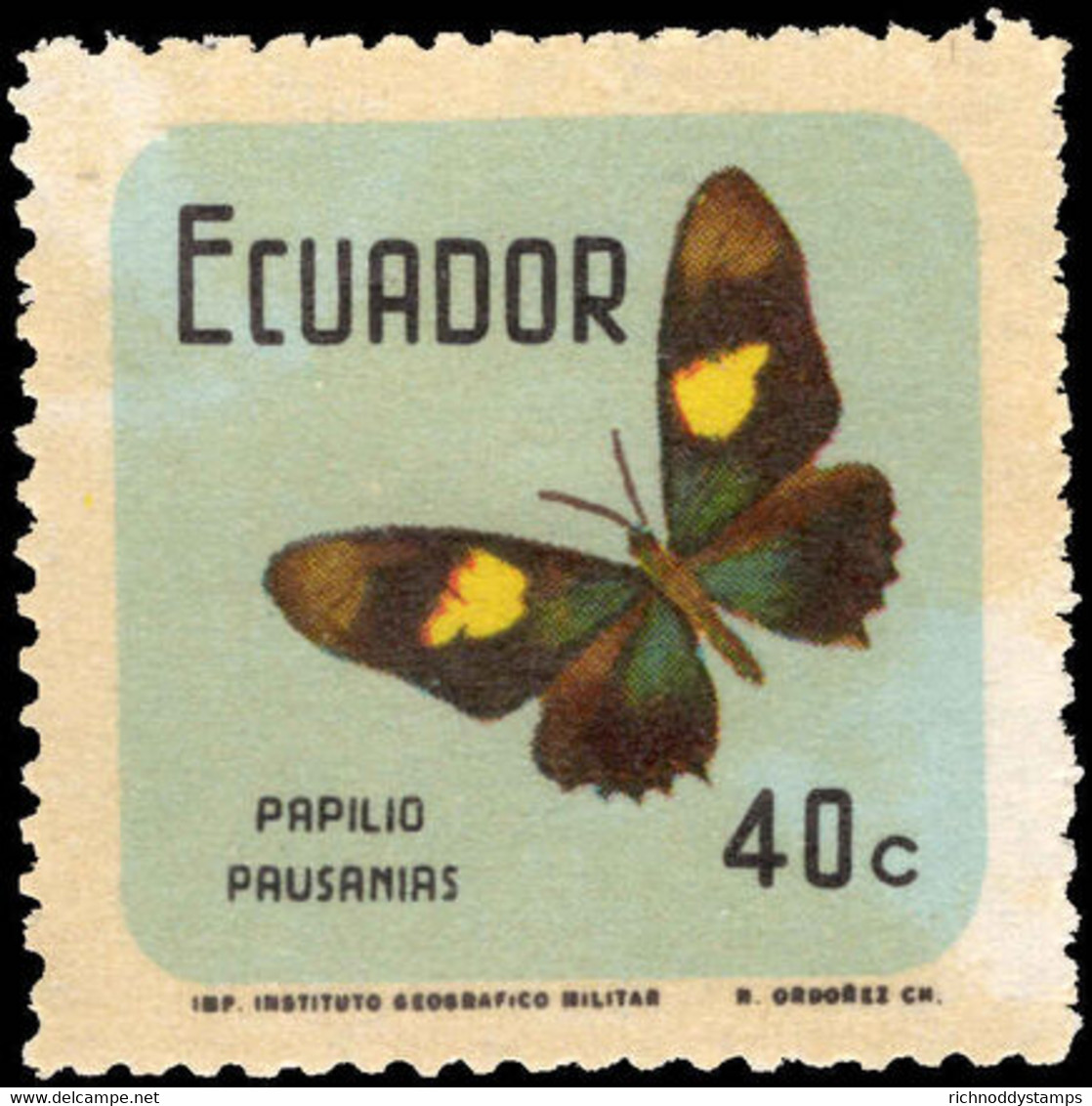 Ecuador 1970 40c Swallowtail Unmounted Mint. - Ecuador