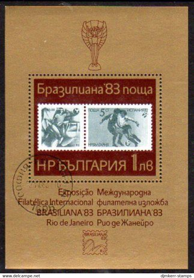 BULGARIA 1983 BRASILIANA '83 Stamp Exhibition Block Used .  Michel Block 133 - Used Stamps