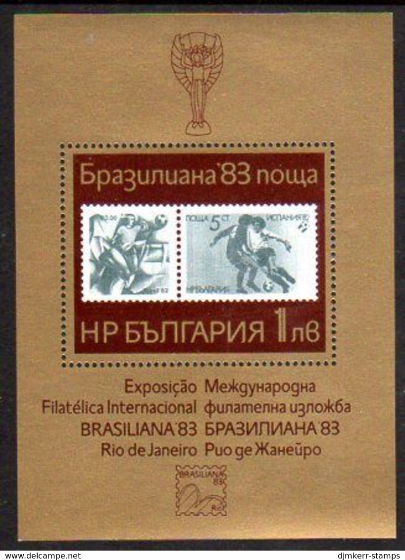 BULGARIA 1983 BRASILIANA '83 Stamp Exhibition Block MNH / ** .  Michel Block 133 - Nuevos