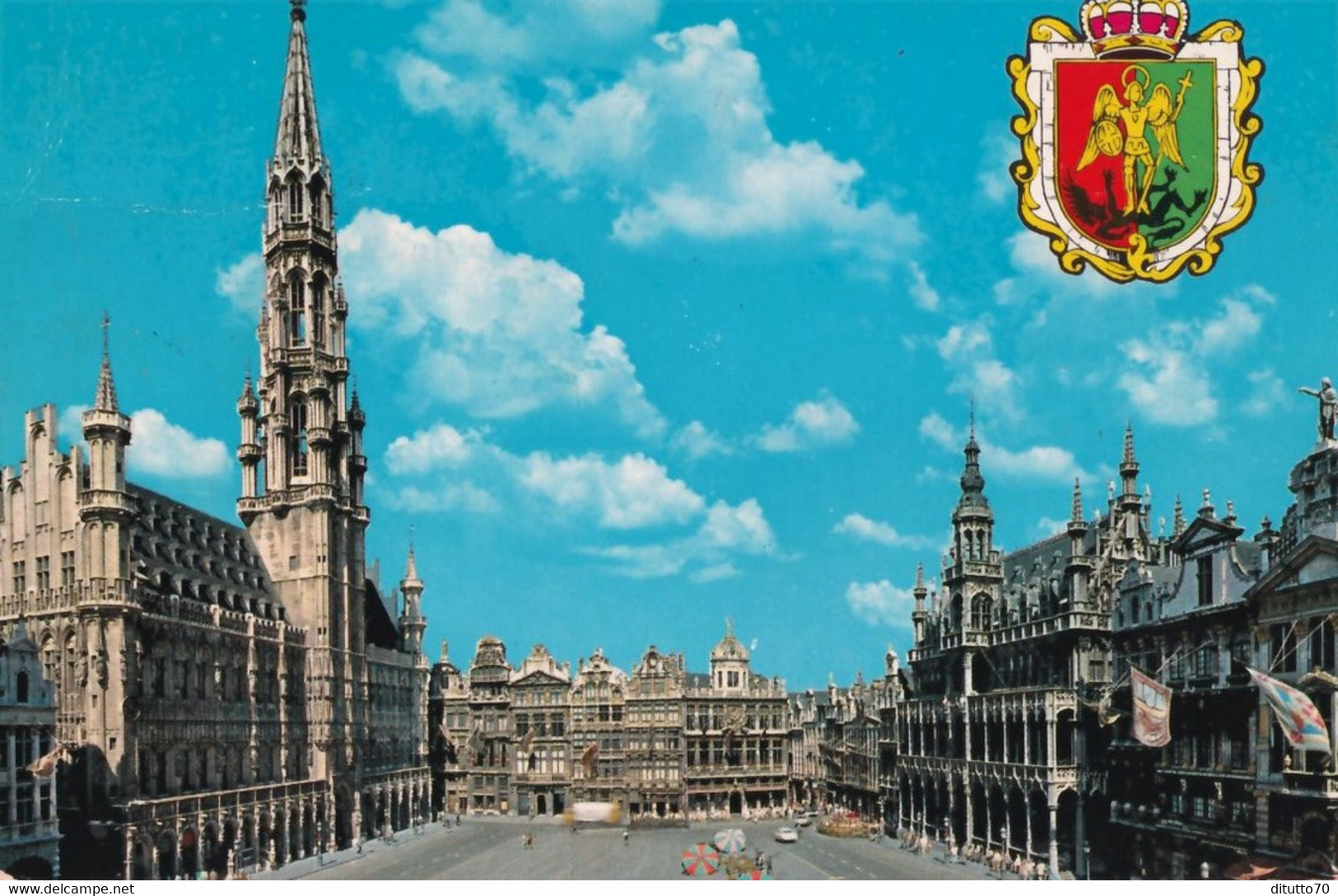 Bruxelles - Grand Place - Formato Grande Viaggiata Mancante Di Affrancatura – E 14 - Cafés, Hôtels, Restaurants