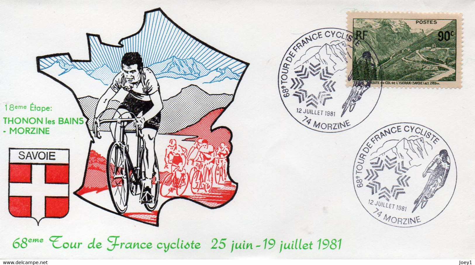 Enveloppe Premier Jour TOUR DE FRANCE 1981 12 Juillet Morzine - Ciclismo