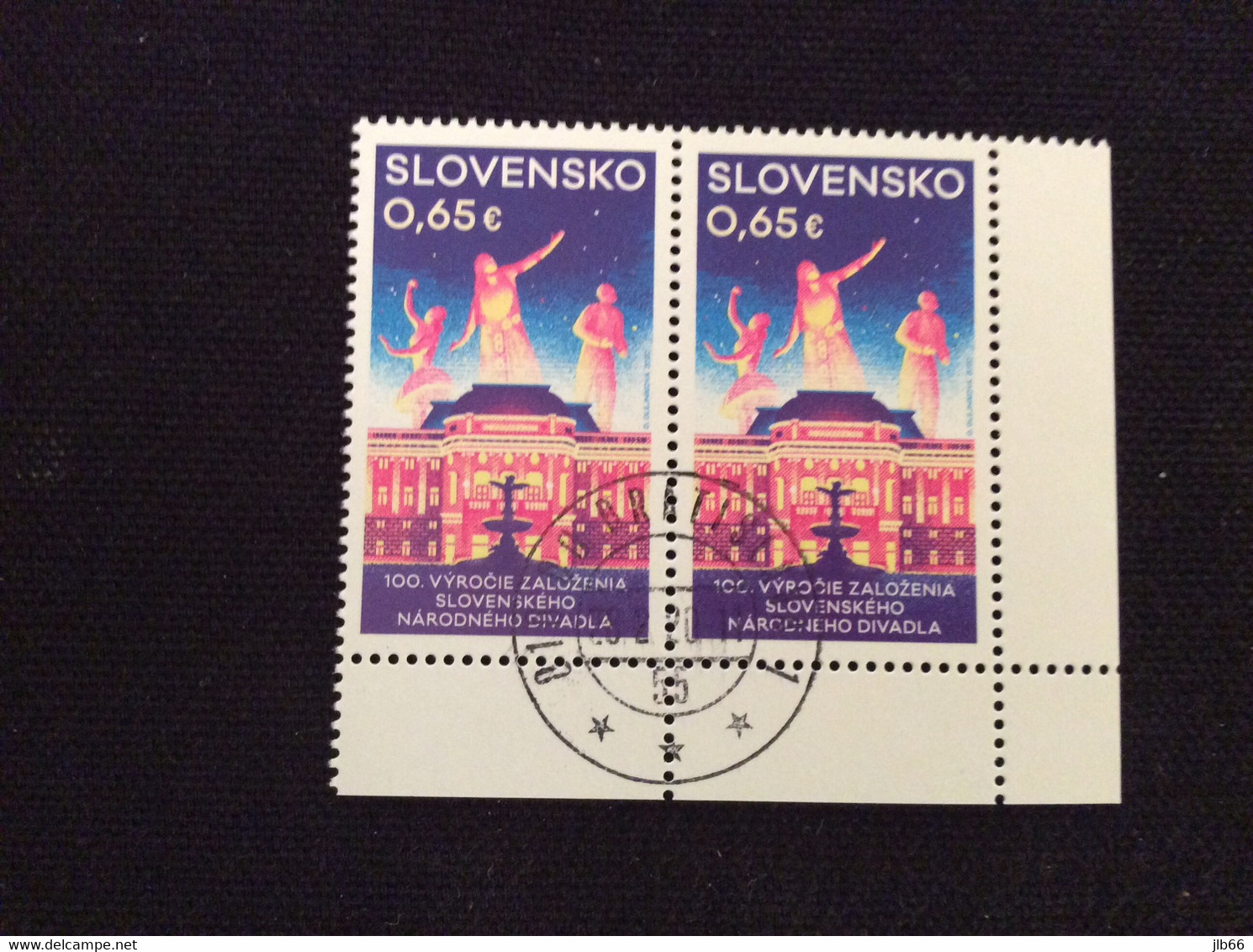 YT 789 Po 707 Paire Oblitéré / 2020 Centenaire Du Théâtre National Slovaque De Bratislava - Used Stamps