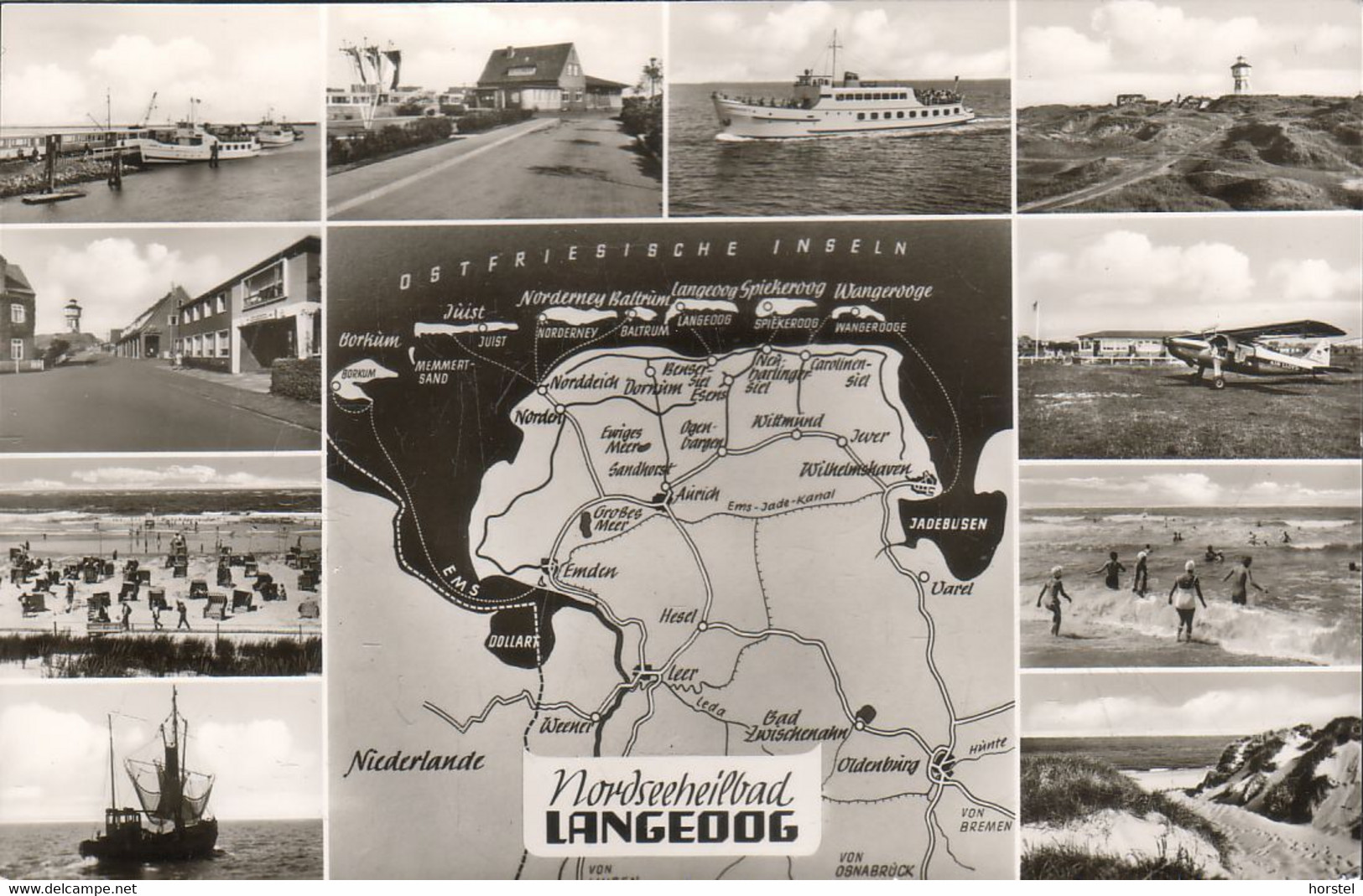 D-26465 Langeoog - Alte Ansichten Um 1967 - Flugplatz - Dampfer - Langeoog