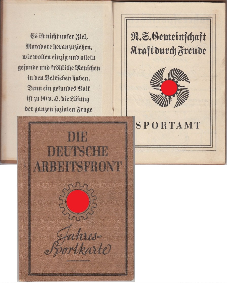 Deutsche Arbeitsfront DAF Jahressportkarte Ludwigshafen 1939 - Andere & Zonder Classificatie