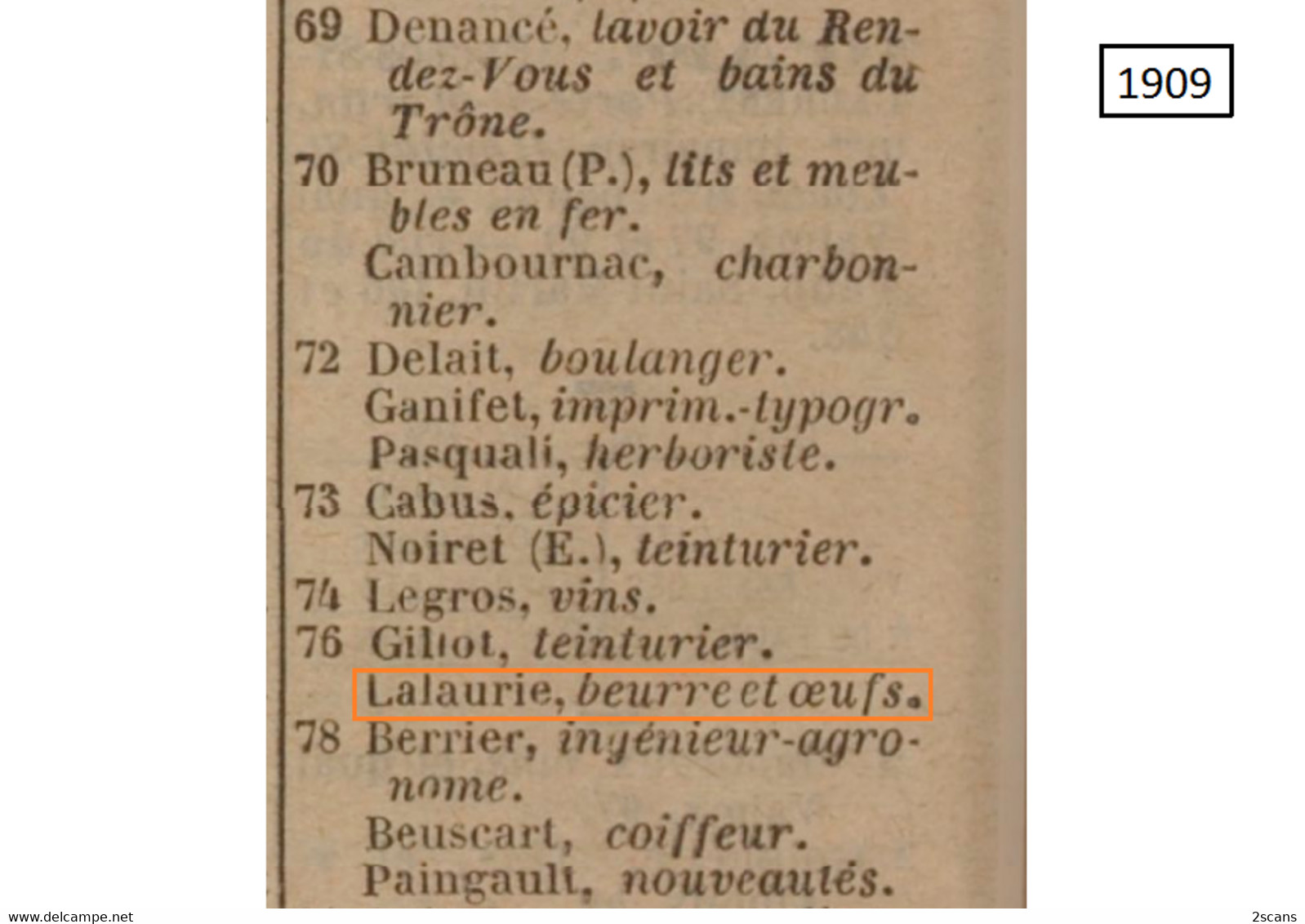 Dépt 75 - PARIS (76 R. Du Rendez-vous) - CARTE-PHOTO Devanture Magasin BEURRE OEUFS FROMAGES Maison G. LALAURIE - (lait) - Distretto: 12