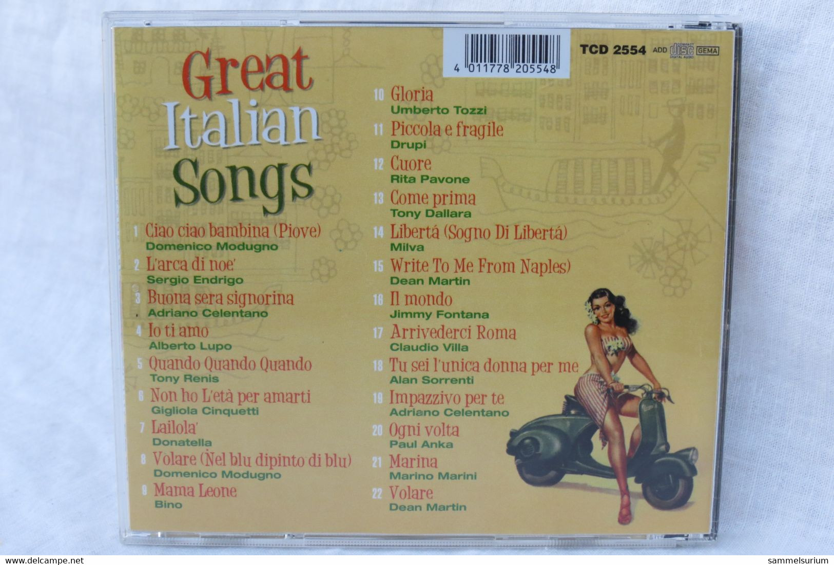 CD "Great Italian Songs" - Compilaciones