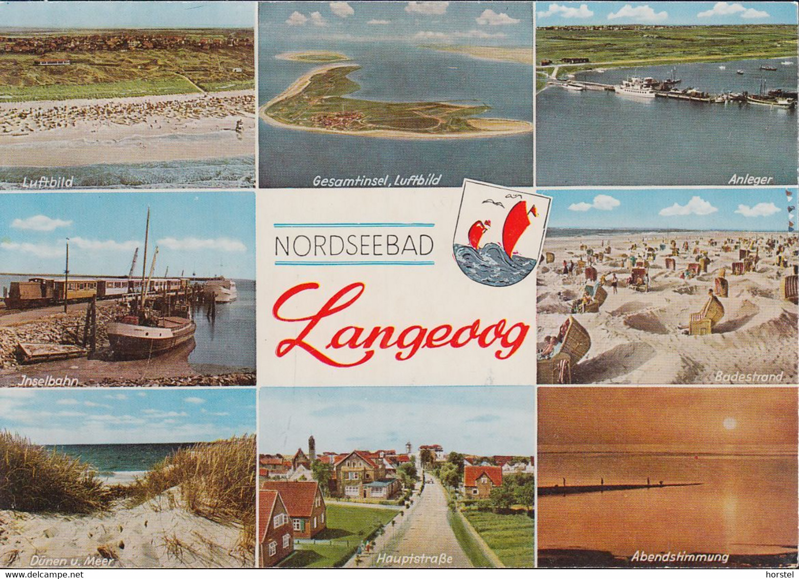 D-26465 Langeoog - Nordseeinsel  - Hauptstraße - Inselbahn - Anleger - Eisenbahn - Langeoog