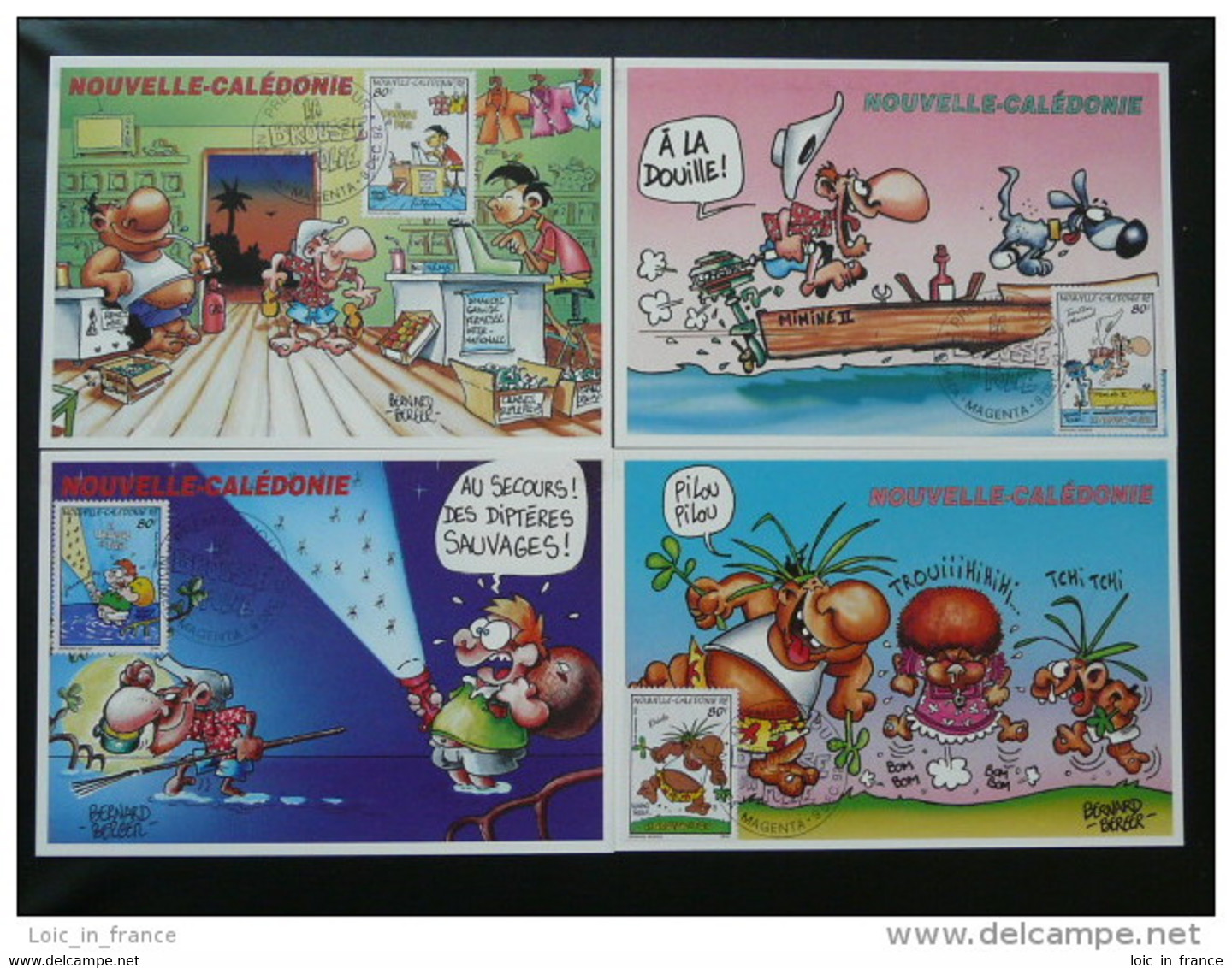 Carte Maximum Card (x4) Bande Dessinée Comics La Brousse En Folie 1992 - Maximumkaarten