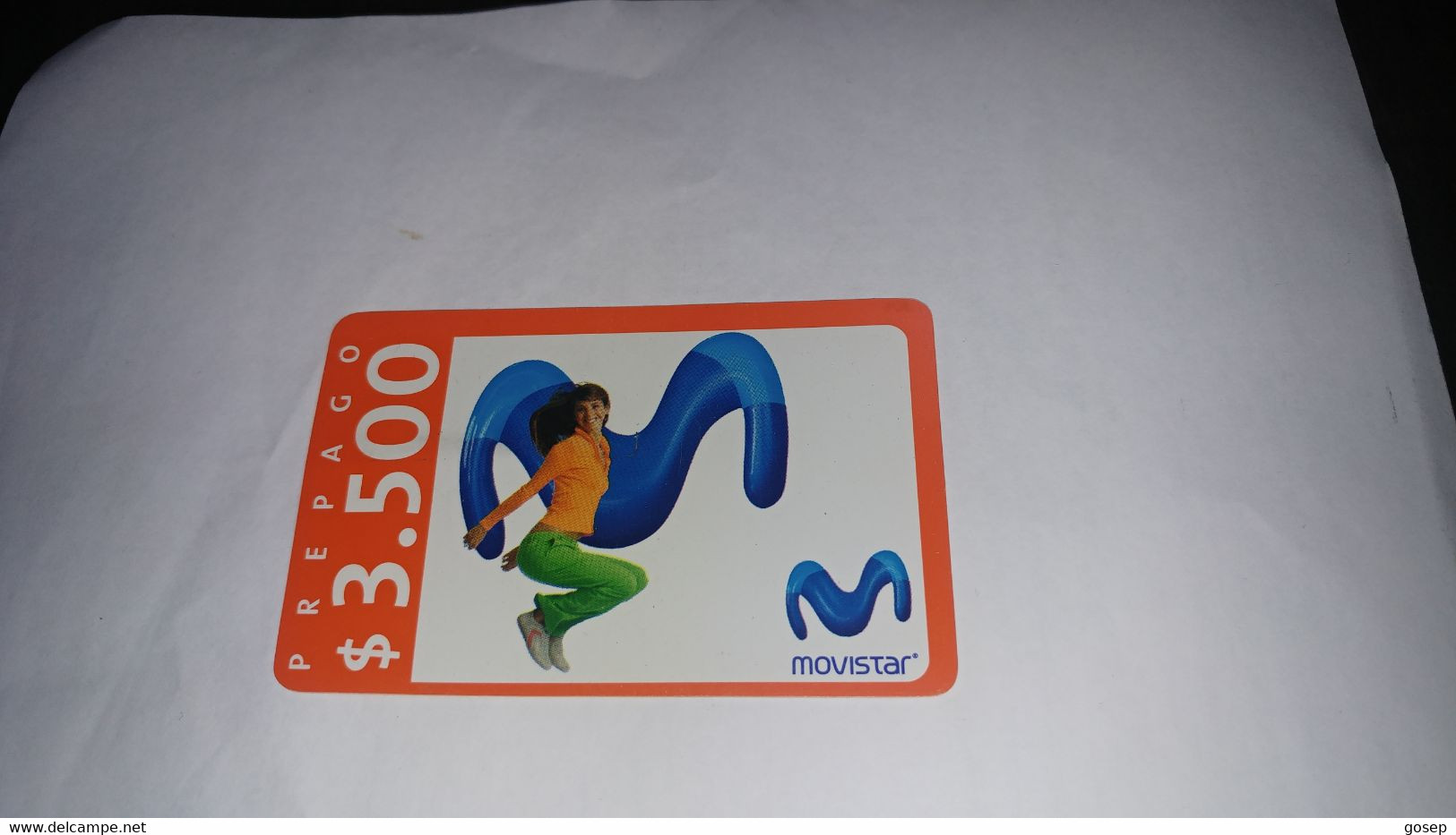 Chile-movistar-(154)-($3500)-(0343-2332-0920-0)-(21/8/2007)-(look Outside)-used Card+1card Prepiad Free - Chile