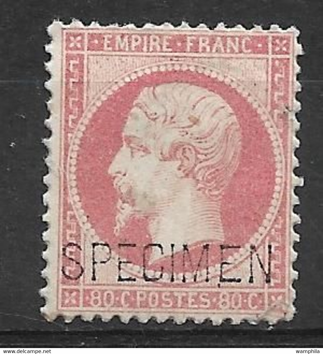 France N°24 Surchargé Spécimen (2°choix) Cote 1300€ - Specimen