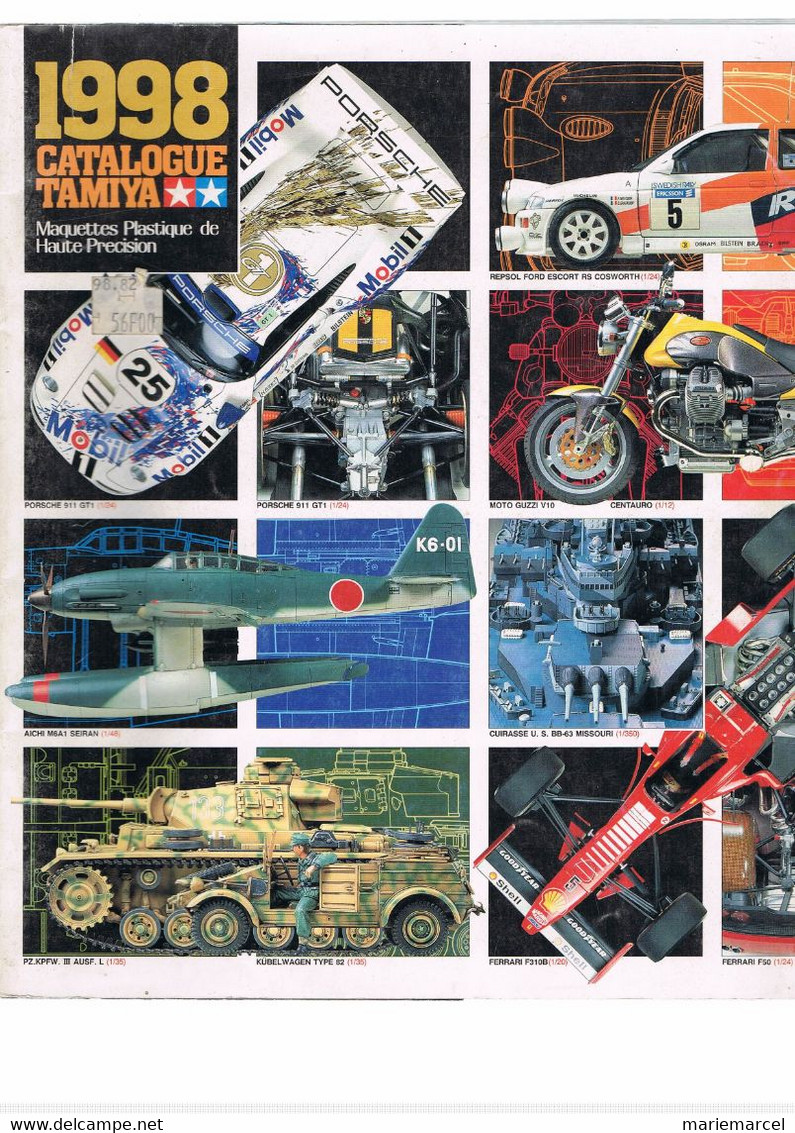 CATALOGUE TAMIYA. 1998.  Maquette. Modelisme. - Francia