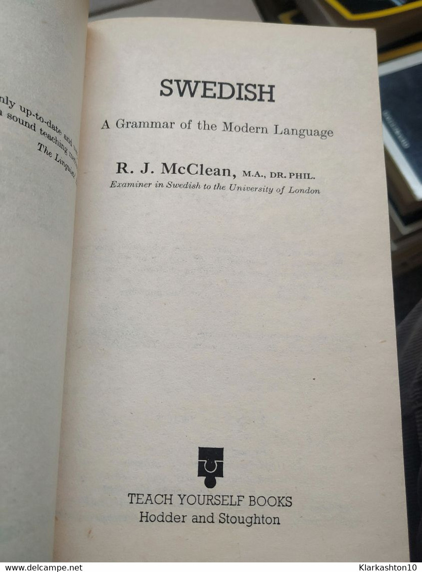 R. J. McClean - Swedish - A Comprehensive Course For Beginners/ Teach Yourself - Sprachwissenschaften