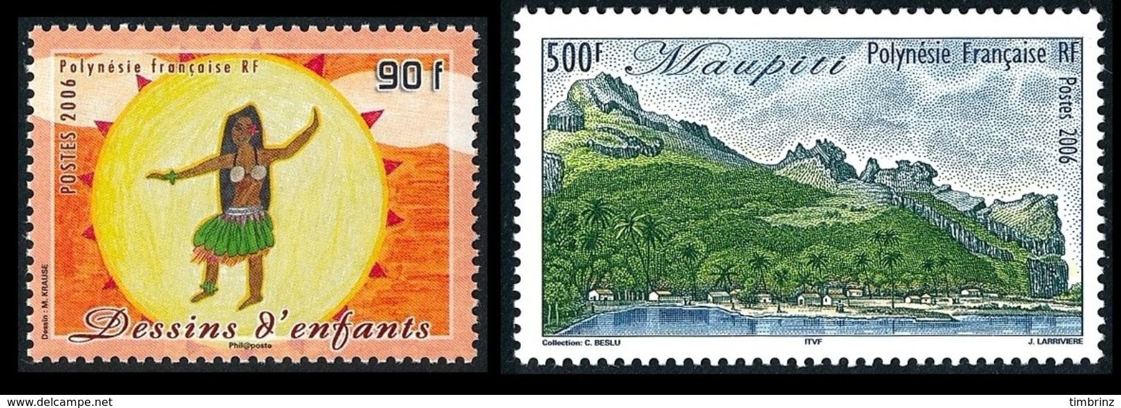 POLYNESIE Année complète 2006 + BF (dont carnet) - Yv. 761 à 797 + BF 32 ** SUP - 39 timbres ** MNH  ..Réf.POL23262