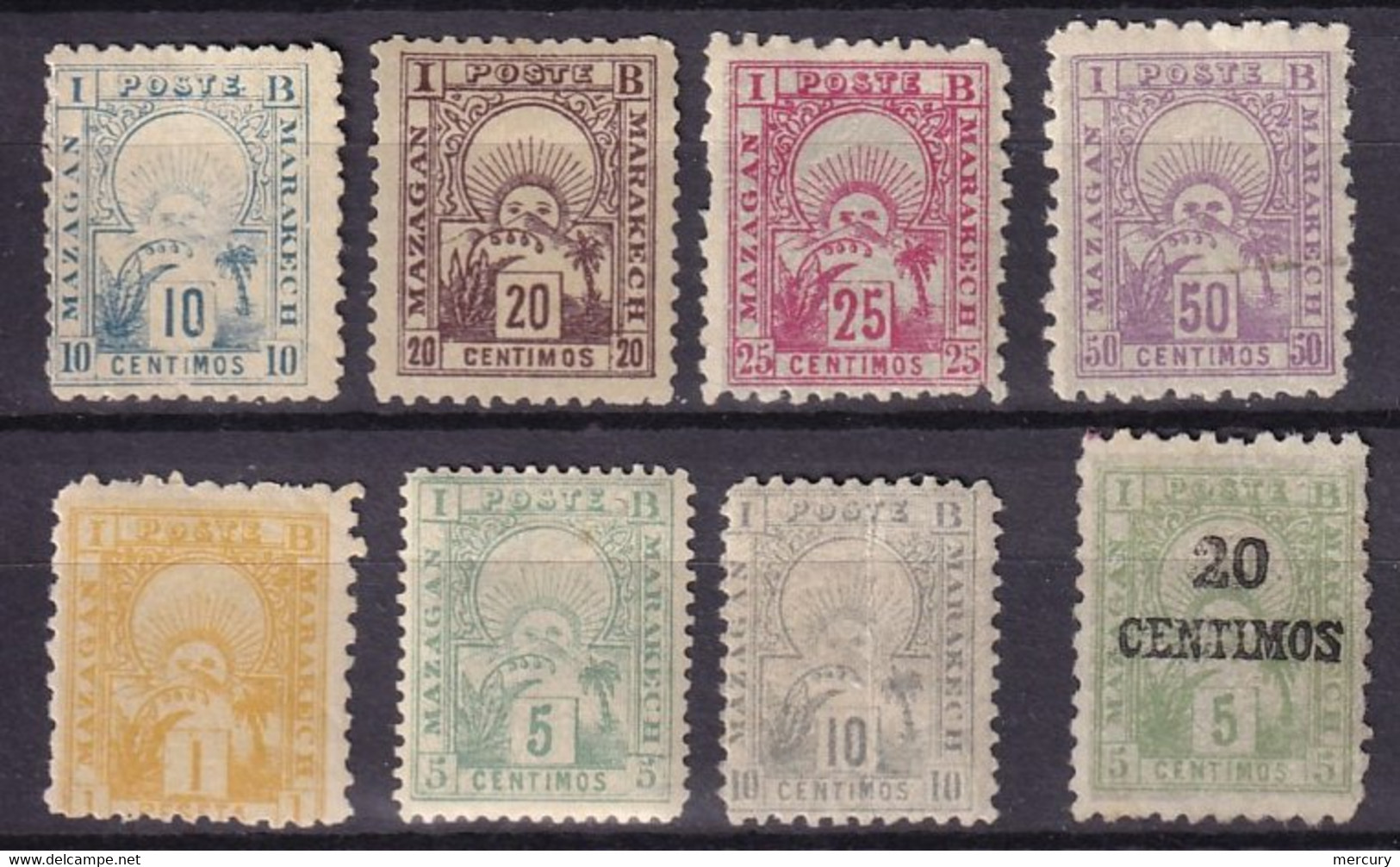 MAROC -Mazagan à Marrakech - 8 Valeurs De 1893/5 Neuves - Lokale Post