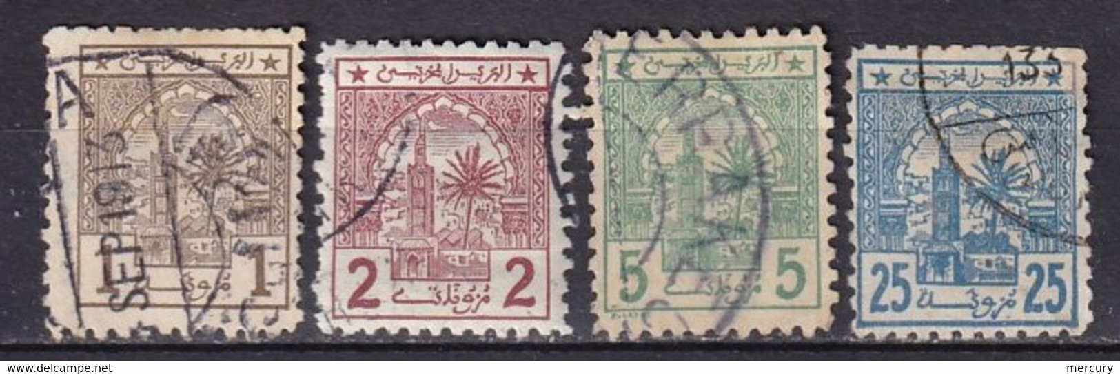 MAROC -Postes Chérifiennes - 4 Valeurs Oblitérées - Lokale Post