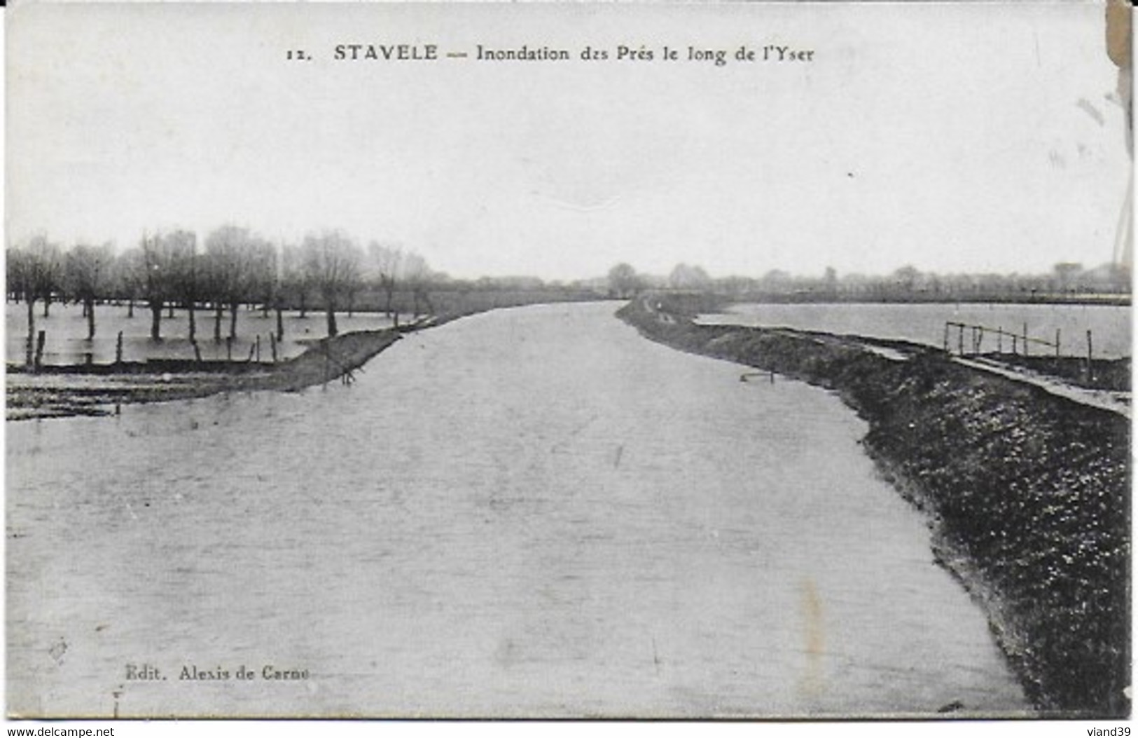 Stavele - Inondation Des Prés Le Long De L'Yser - Alveringem