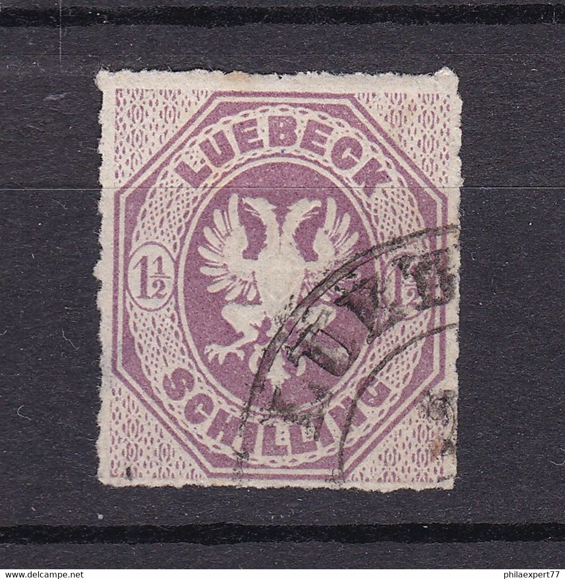 Luebeck - 1865 - Michel Nr. 14 - Gestempelt - 110 Euro - Lubeck