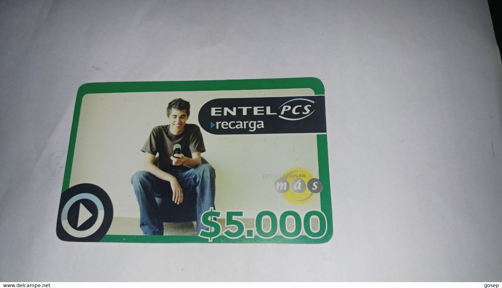 Chile-entel Recarga-(168)-($5.000)-(616-446-905-777)-(30/6/2008)-(look Outside)-used Card+1card Prepiad Free - Chile