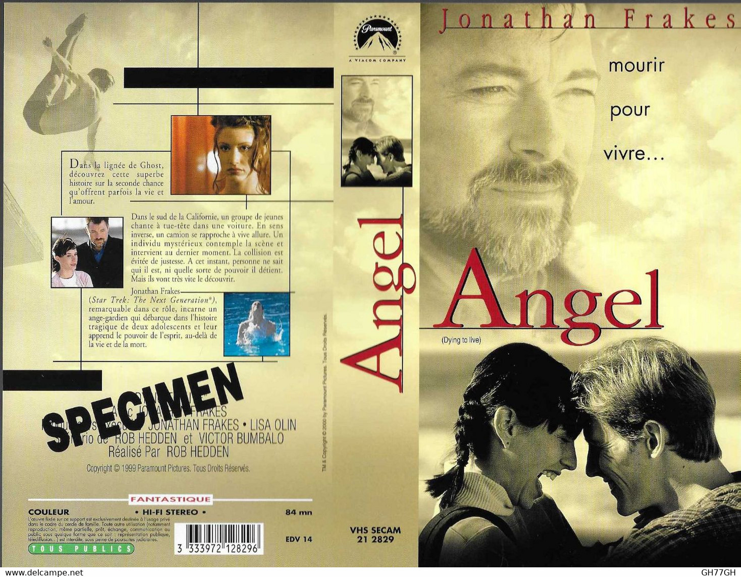 "ANGEL" -jaquette SPECIMEN Originale PARAMOUNT VIDEO -dying To Live -mourir Pour Vivre - Actie, Avontuur