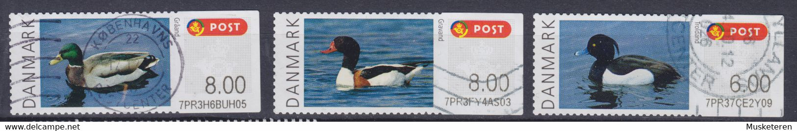 Denmark 2011 Mi. 58-60 Automatmarken ATM Frama Labels Bird Vogel Oiseau Ducks Gravand Gråand Troldand Complete Set - Machine Labels [ATM]