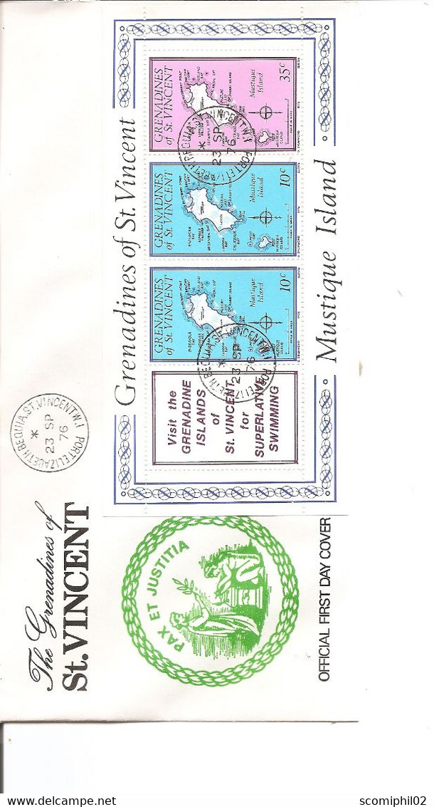 Iles - Ile Moustique ( FDC Des Grenadines De Saint-Vincent De 1976 à Voir) - Islas