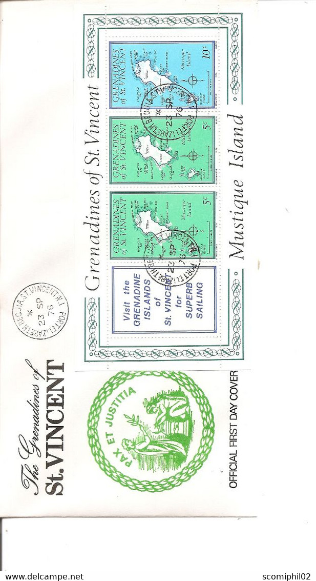 Iles - Ile Moustique ( FDC Des Grenadines De Saint-Vincent De 1976 à Voir) - Inseln