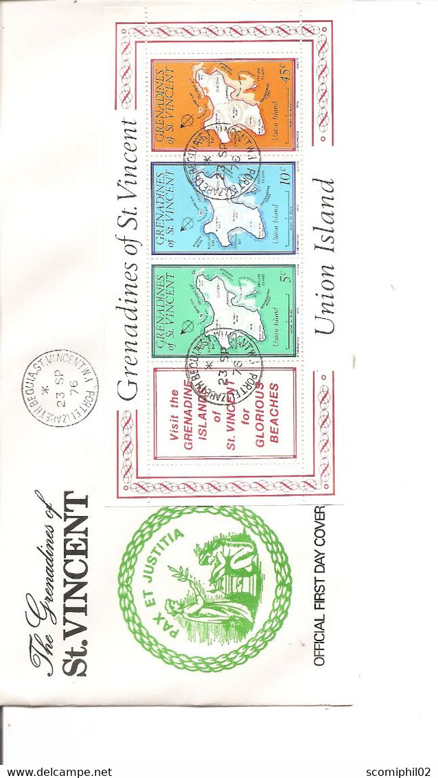 Iles - Ile Union ( FDC Des Grenadines De Saint-Vincent De 1976 à Voir) - Isole