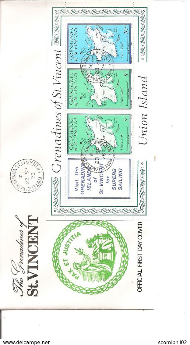 Iles - Ile Union ( FDC Des Grenadines De Saint-Vincent De 1976 à Voir) - Isole