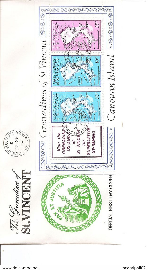 Iles - Ile Canouan ( FDC Des Grenadines De Saint-Vincent De 1976 à Voir) - Isole