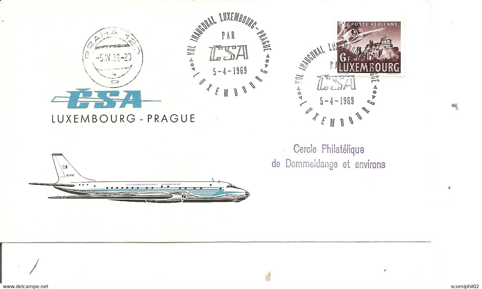 Luxembourg - Aérophilatélie ( Vol Luxembourg - Prague De 1969 à Voir) - Covers & Documents