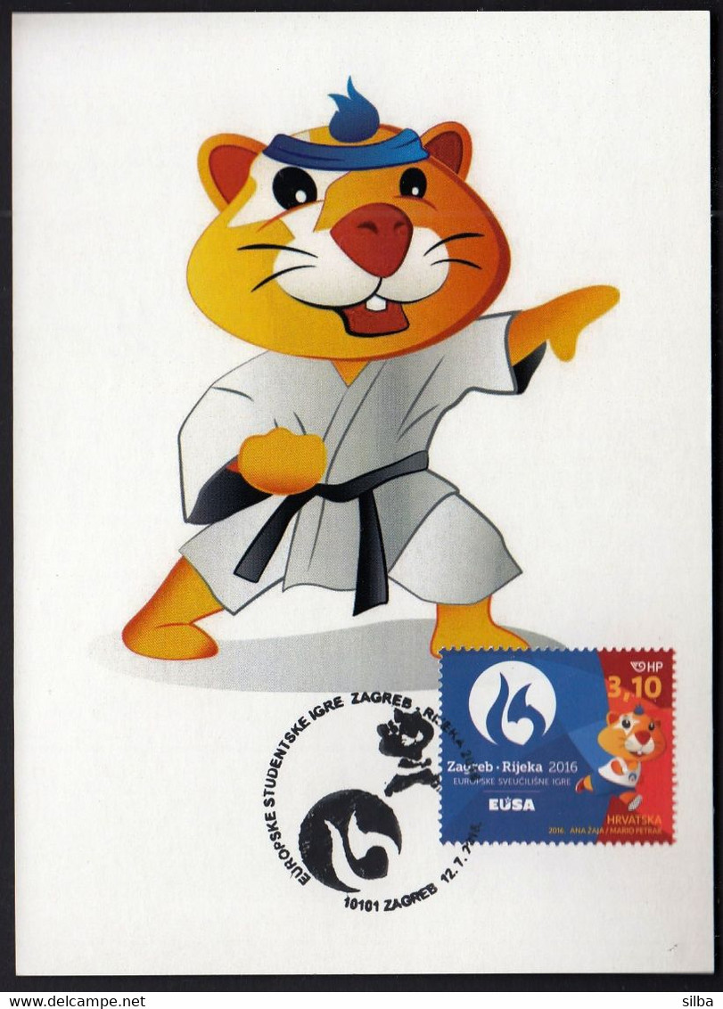 Croatia Zagreb 2016 / Karate / European Universities Games / Mascot HRKI / MC / Sport - Non Classificati