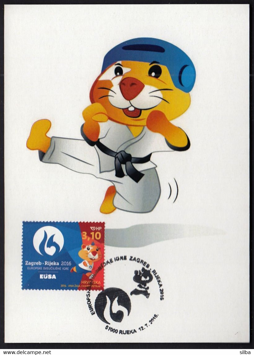 Croatia Rijeka 2016 / Taekwondo / European Universities Games / Mascot HRKI / MC / Sport - Non Classificati