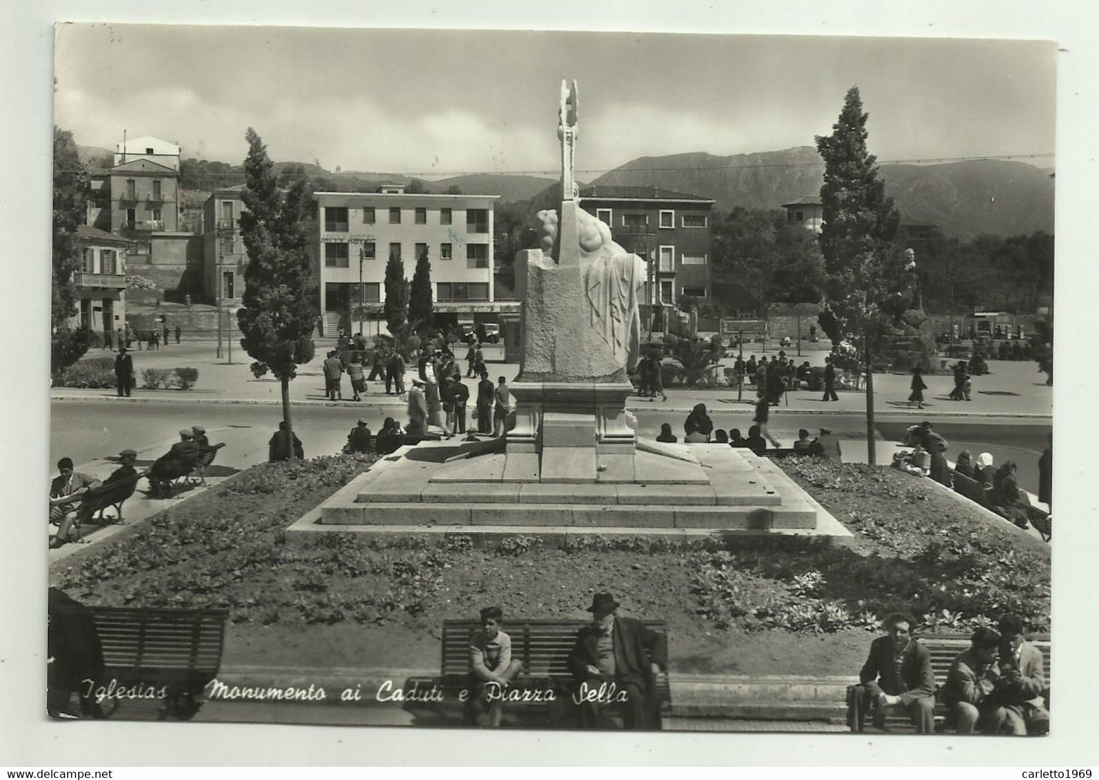 IGLESIAS - MONUMENTO AI CADUTI E PIAZZA SELLA  VIAGGIATA -  FG - Iglesias