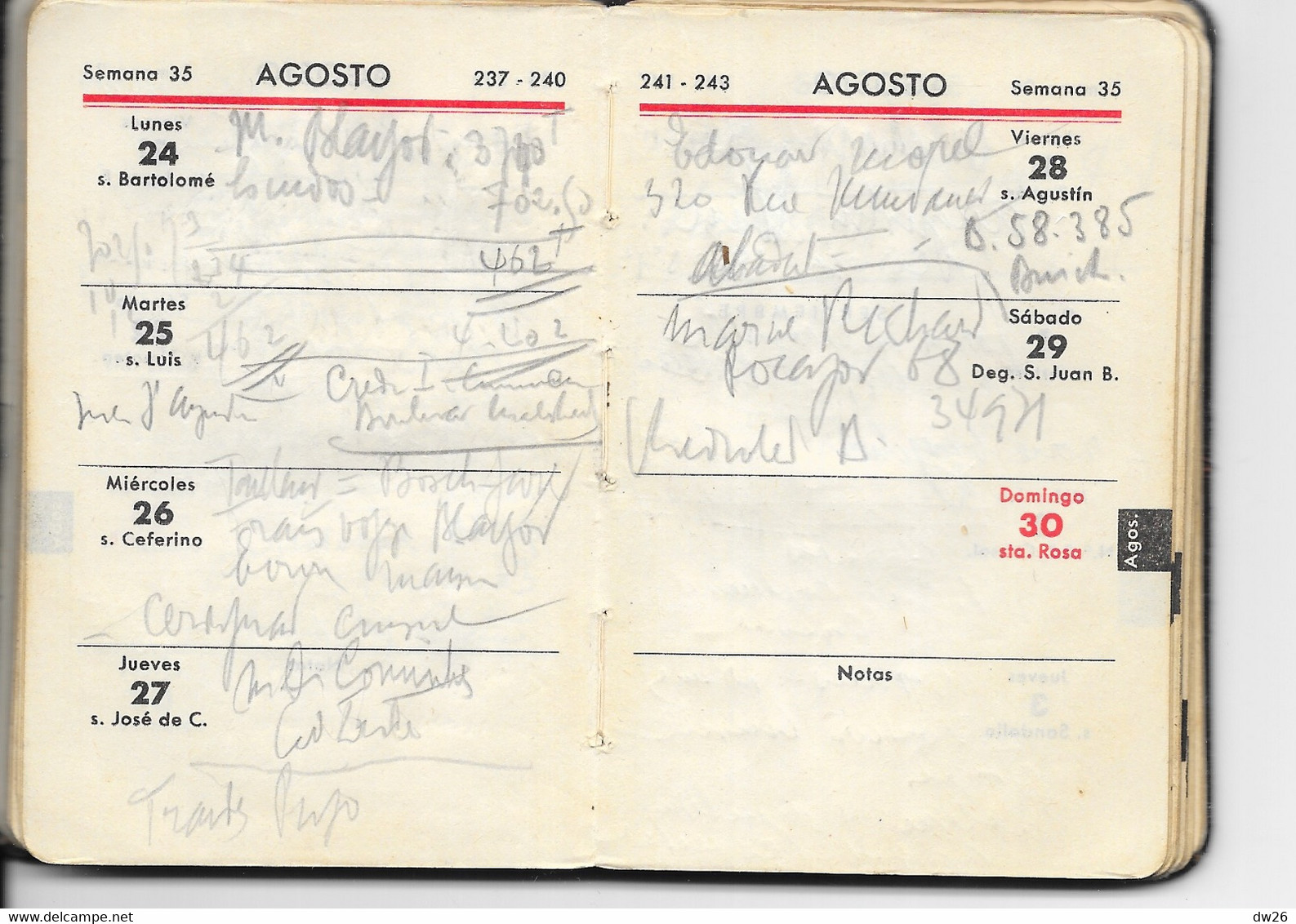 Agenda, calendrier 1936 - Carnet cuir, Publicité Tudor (Acumulador, accumulateurs) Pertrix (Pilas, Piles)