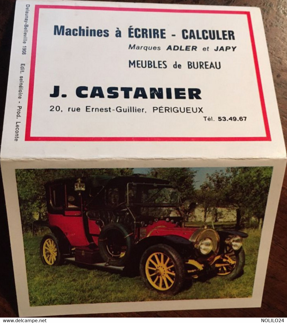 Calendrier 1968: Publicité J.Castanier 24 Périgueux Dordogne " Machines à écrire-calculer,Adler-Japy, Meubles Bureau - Petit Format : 1961-70