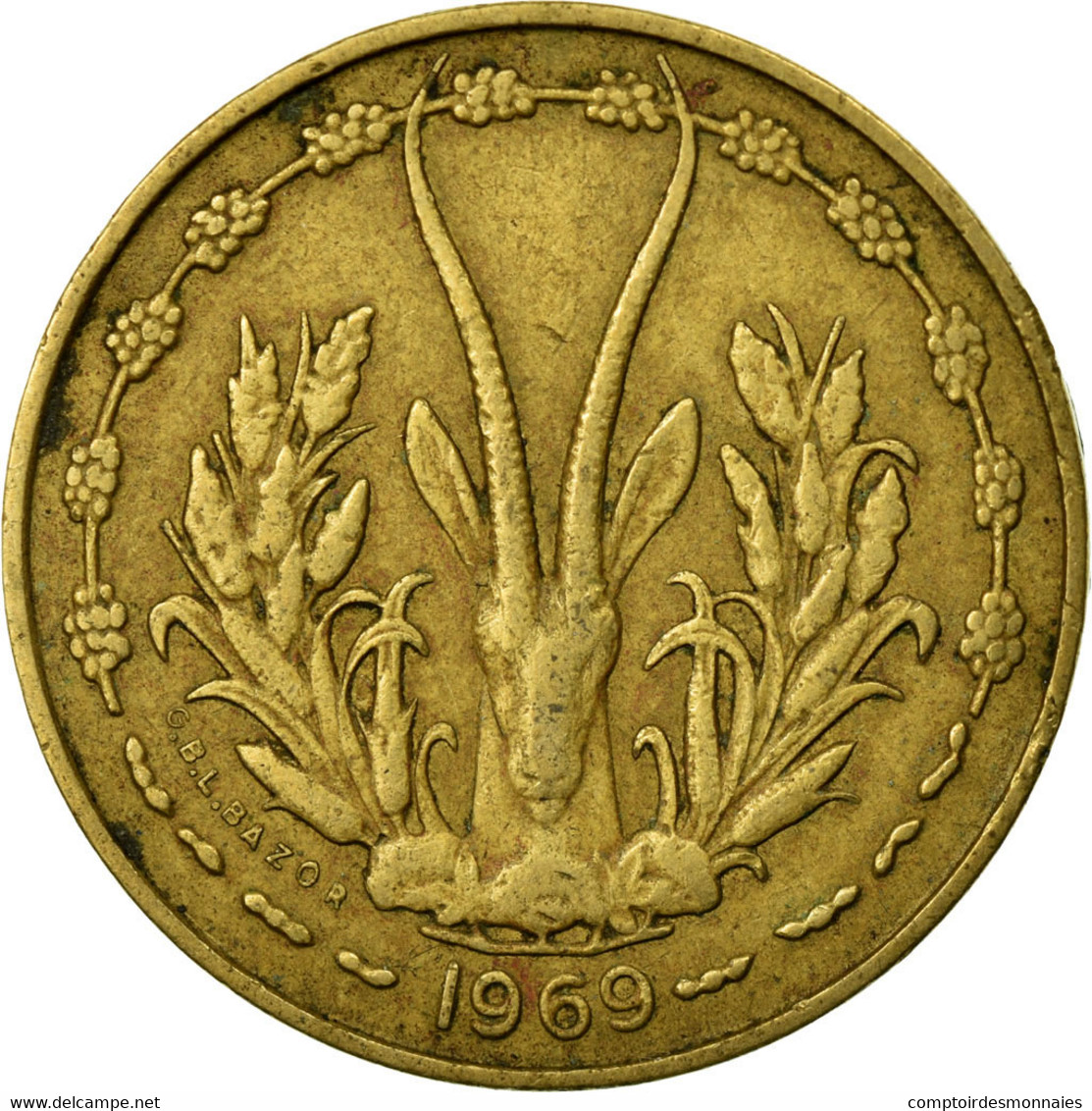Monnaie, West African States, 10 Francs, 1969, TTB, Aluminum-Nickel-Bronze - Ivory Coast