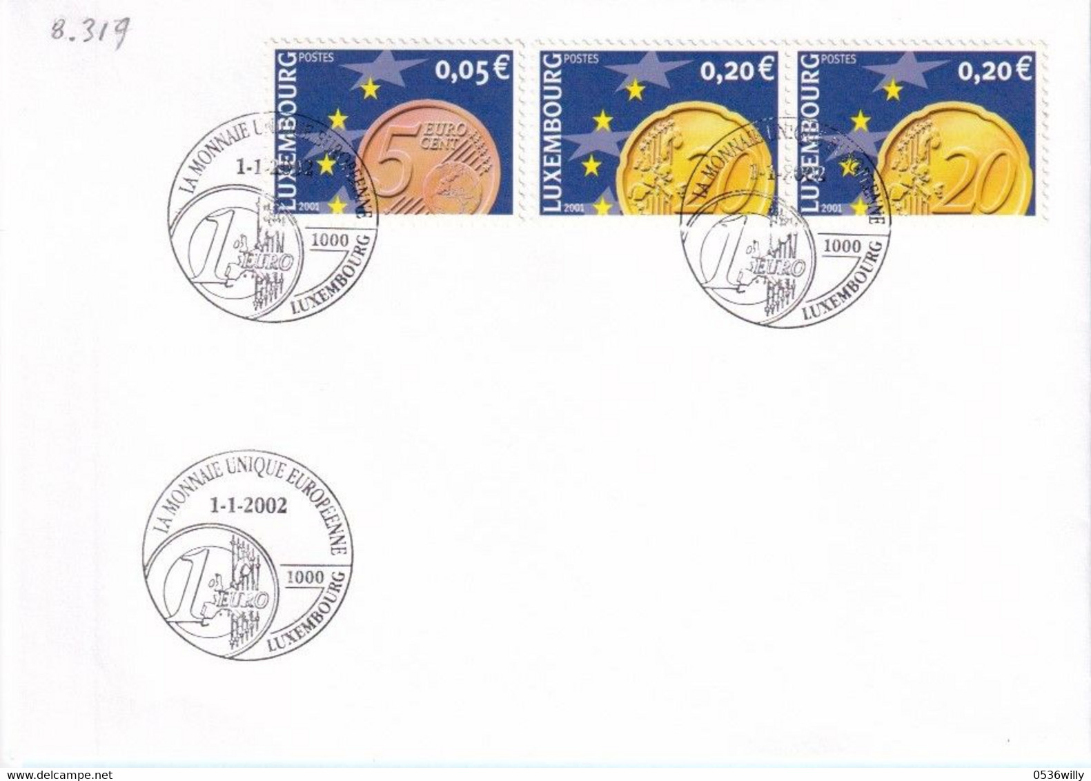 Luxembourg - La Monnaie Unique Européenne (8.319) - Storia Postale